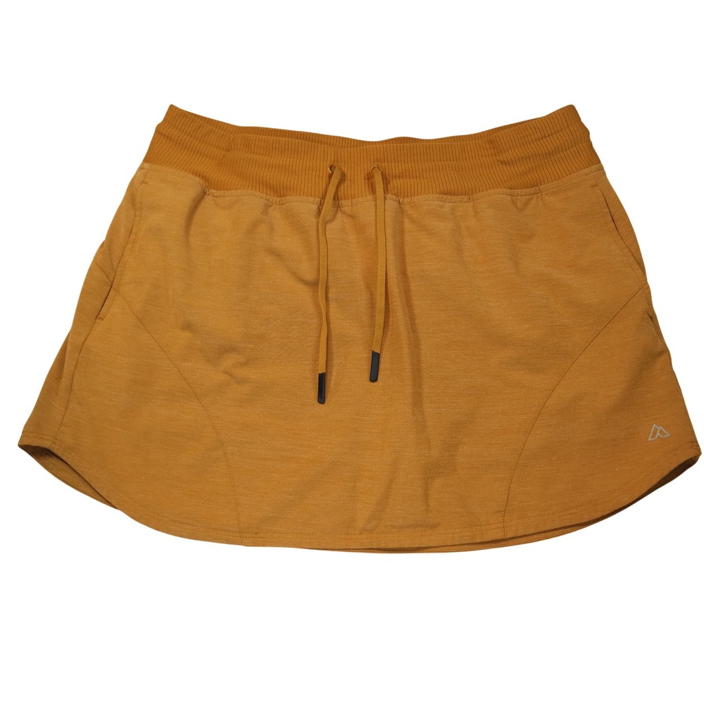 Alpine Design Womens Mustard Yellow Active Skort Size L Hiking Golf Shorts Skirt
